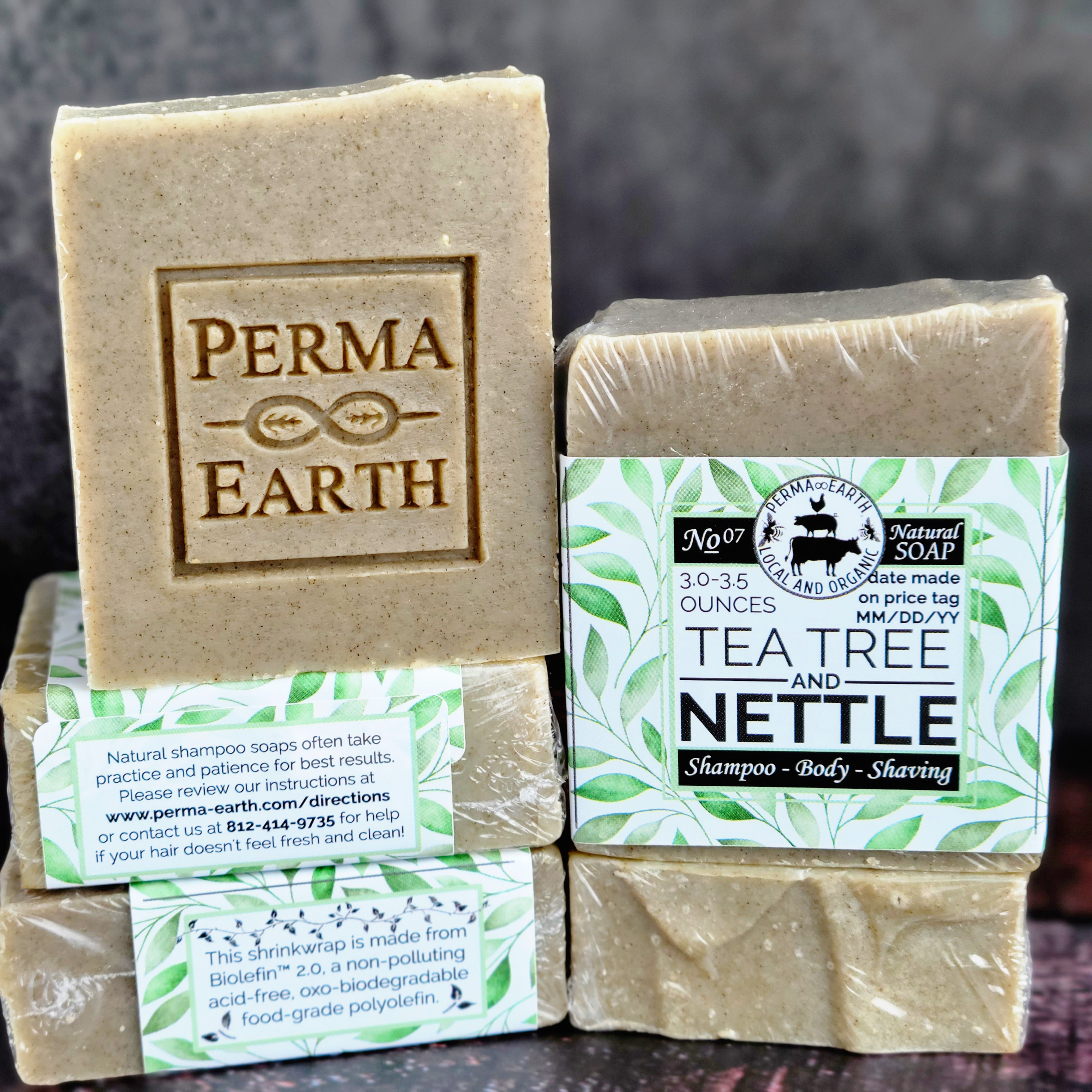 Tea Tree & Nettle : Natural Shampoo – Body – Shaving – PERMA∞EARTH Bath +  Body