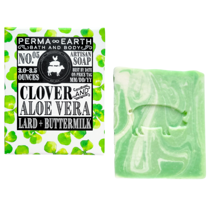 Clover & Aloe Vera Lard Soap
