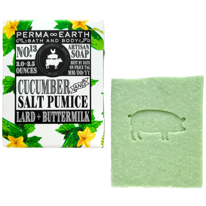 Cucumber & Salt Pumice Scrub Soap