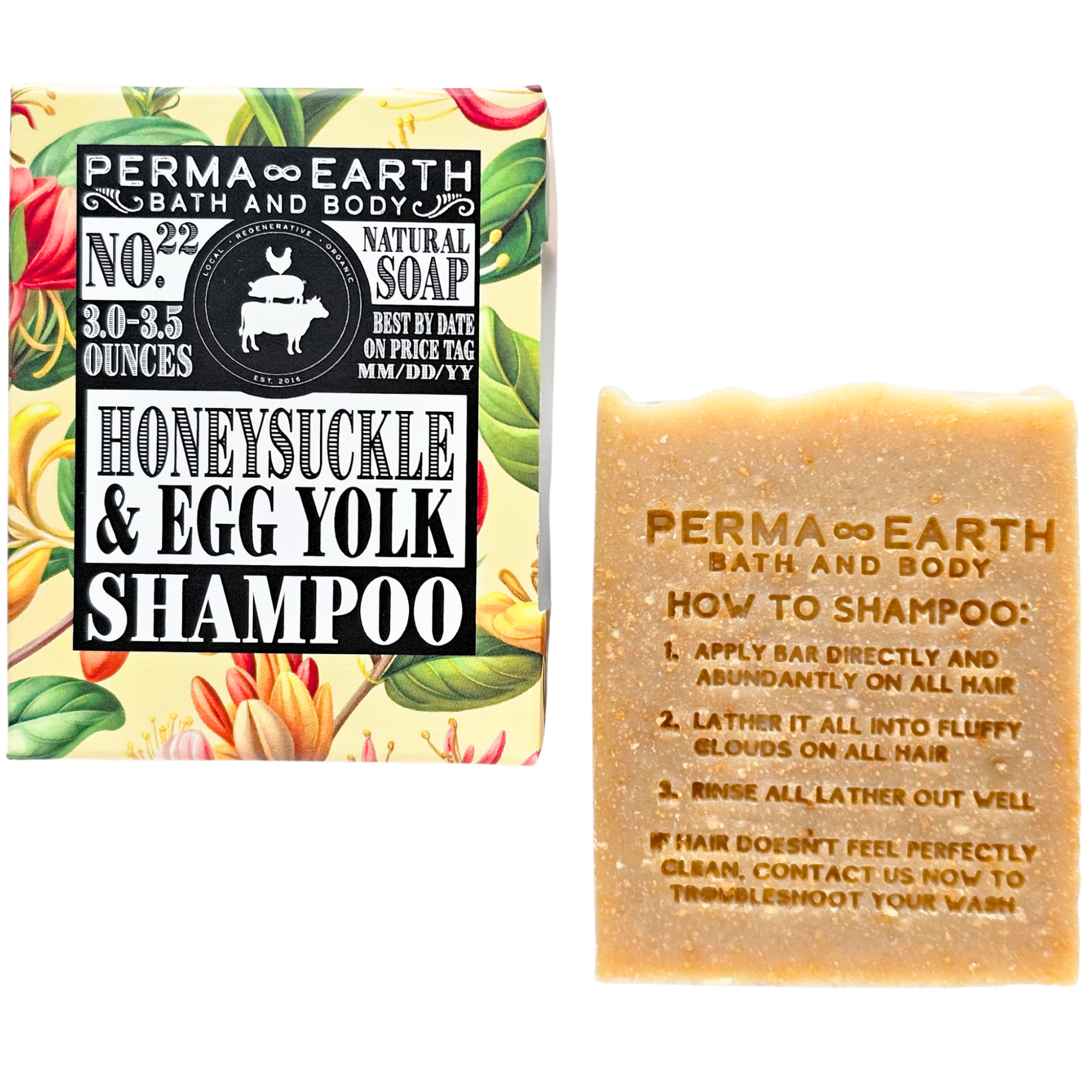 Honeysuckle & Egg Yolk Shampoo Soap